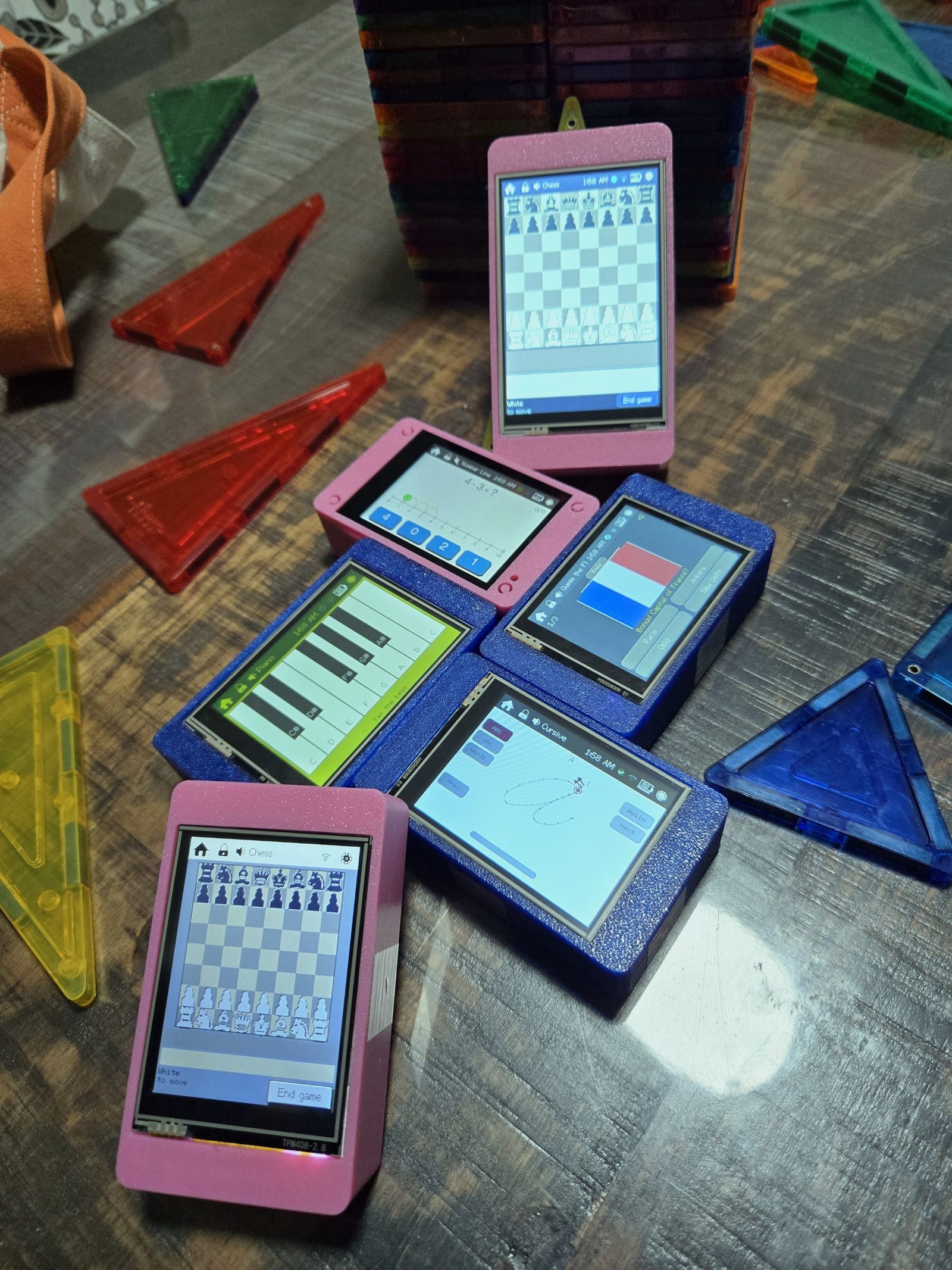 Two Braino consoles playing chess against each other