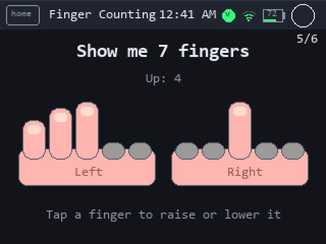 Fingers: show me N