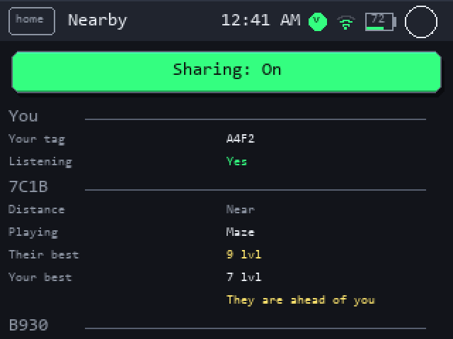 Nearby