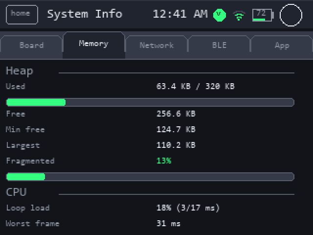System Info: memory