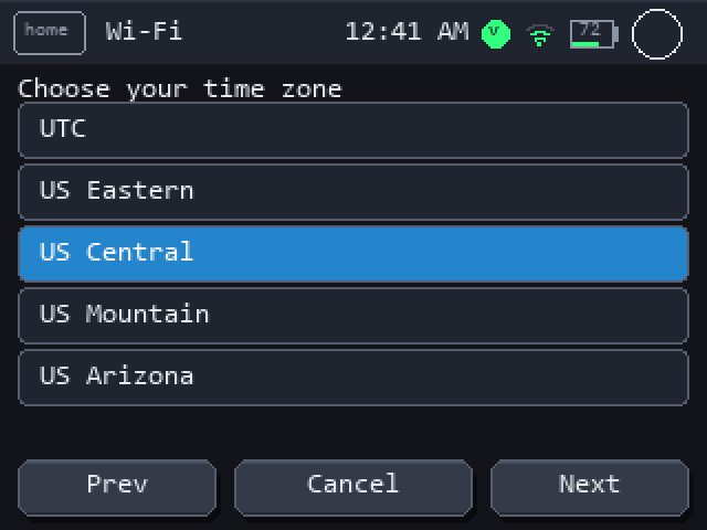 Time zone picker