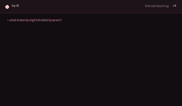 v4 answering a division question wrongly